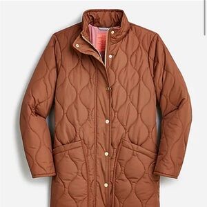 J. Crew Quilted Tan Puffer Jacket